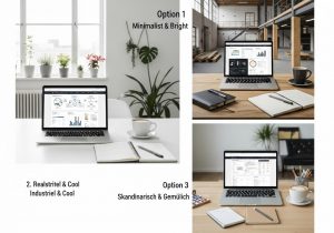 Laptop zeigt Website Analysedaten während jemand optimiert um Webseiten zu verbessern und zum Verkauf vorzubereiten